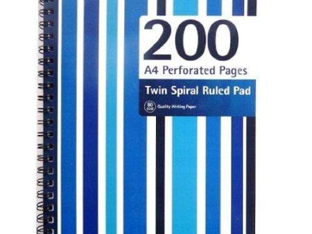 200 Page A4 Spiral Notebook 14-0037 Online Hot Sale