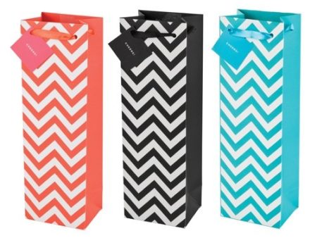 Assorted Chevron Wine Gift Bag Online