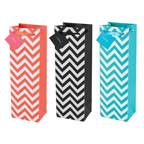 Assorted Chevron Wine Gift Bag Online