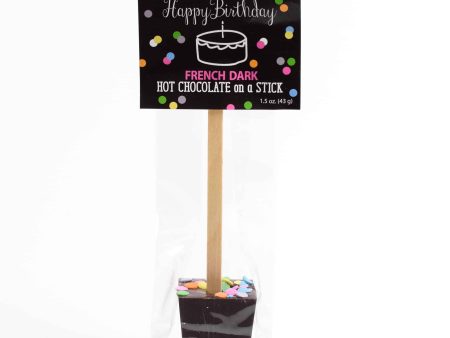 Ticket Chocolate: Hot Chocolate Stick - Birthday French Dark Online Hot Sale